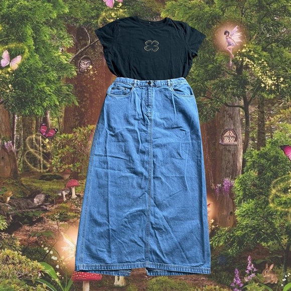 Vintage Dresses & Skirts - 90’s denim maxi skirt (3 FOR $15)